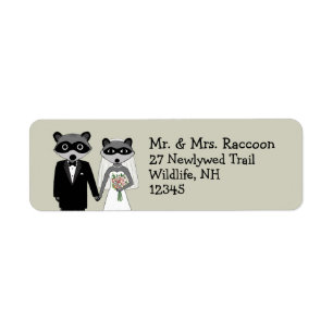 Raccoons Wedding Couple - Niedliche Braut und Bräu