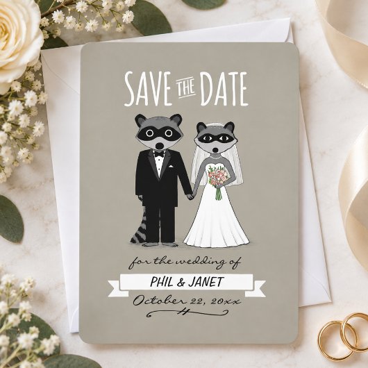 Raccoons Wedding Save the Date