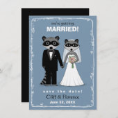 Raccoons Wedding Save the Date (Vorne/Hinten)