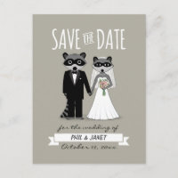 Raccoons Wedding Save the Date