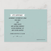 Raccoons Wedding Save the Date Ankündigungspostkarte (Rückseite)