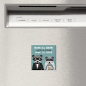 Raccoons Wedding Save the Date Magnet (In Situ (Geschirrspüler))