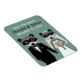 Raccoons Wedding Save the Date Magnet (Rechte Seite)