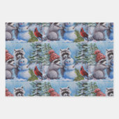 Raccos und Wildtiere Geschenkpapier Set (Vorderseite 3)