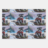 Raccos und Wildtiere Geschenkpapier Set (Vorderseite 2)
