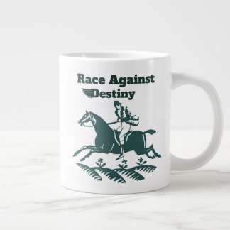 Race Against Destiny – Vintage Equestrian Graphic Jumbo-Tasse