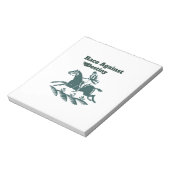 Race Against Destiny – Vintage Equestrian Graphic Notizblock (Rotiert)