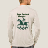 Race Against Destiny – Vintage Equestrian Graphic Tri-Blend Shirt (Rückseite)