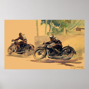 Race Art Deko Retro Vintage Plakat