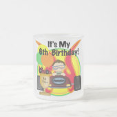 Race Car 6th Birthday Tshirts and Gifts Mattglastasse (Mittel)