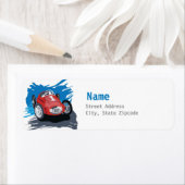 Race Car Address Label (Insitu)