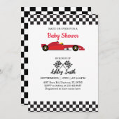 Race Car Baby Boy Dusche Einladung (Vorne/Hinten)