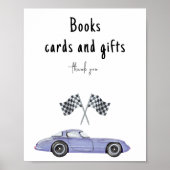 Race car baby Dusche Bücher und Geschenke Poster (Vorne)