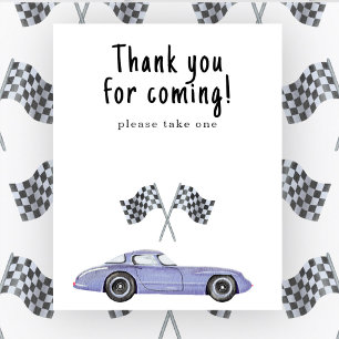 Race car baby Dusche Danke, dass Sie kommen Poster