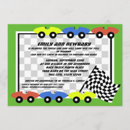Race Car Baby Dusche Einladung
