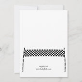 Race Car Baby Dusche Einladung (Rückseite)