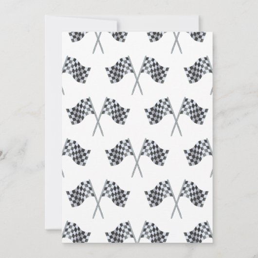 Race Car Baby Dusche Einladung (Rückseite)