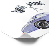 Race car baby dusche Favoriten, bitte nehmen Sie e Poster (Ecke)