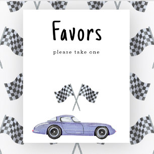 Race car baby dusche Favoriten, bitte nehmen Sie e Poster