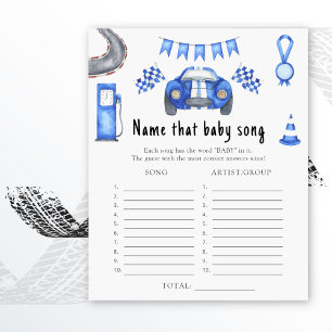 Race car baby Dusche Name that Baby Song