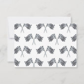 Race car Baby Dusche - vielen Dank Dankeskarte (Rückseite)