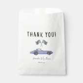 Race car Baby Dusche - vielen Dank Geschenktütchen (Vorderseite)