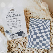 Race Car Baby Shower Boy Blue Race Car Shower Einladung