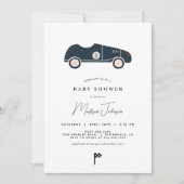 Race Car Baby Shower Einladung (Vorderseite)