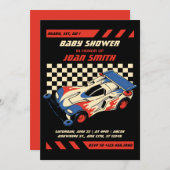 Race Car BABY SHOWER Einladung (Vorne/Hinten)