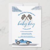 Race Car Baby Shower Einladungen (Vorderseite)