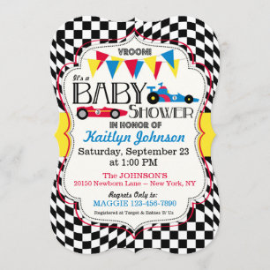Race Car Baby Shower Einladungskarte Einladung