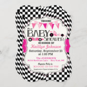 Race Car Baby Shower Einladungskarte Einladung (Vorne/Hinten)