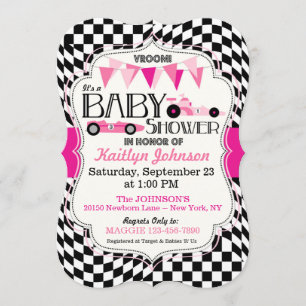 Race Car Baby Shower Einladungskarte Einladung