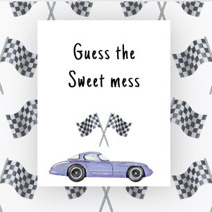 Race Car Babydusche Raten Sie das süße Chaos Poster