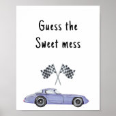 Race Car Babydusche Raten Sie das süße Chaos Poster (Vorne)