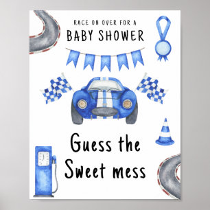 Race Car Babydusche Raten Sie das süße Chaos Poster