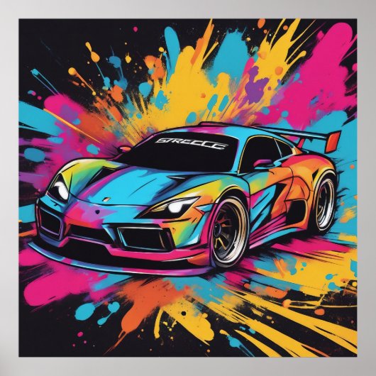 Race Car behalten oder Ihr eigenes Fahrzeug entwer Poster (Vorne)