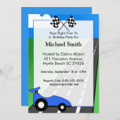 Race Car Birthday Einladung (Vorne/Hinten)