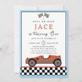 Race Car Birthday Einladung (Vorderseite)