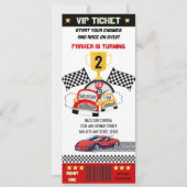 Race Car Birthday Einladung (Vorderseite)