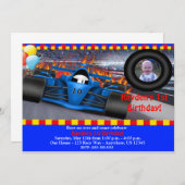 Race Car Birthday Einladung (Vorne/Hinten)