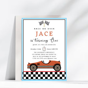 Race Car Birthday Einladung