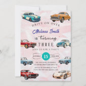 Race Car Birthday Einladung (Vorderseite)
