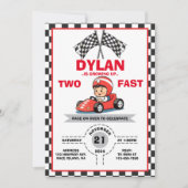 Race Car Birthday Einladung (Vorderseite)