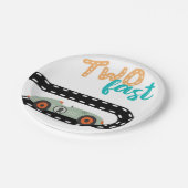 Race Car Birthday Einladungen, Second Birthday Ann Pappteller (Schrägansicht)