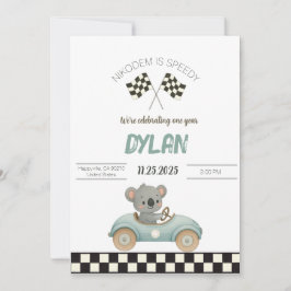 Race Car Birthday Invitation Einladung