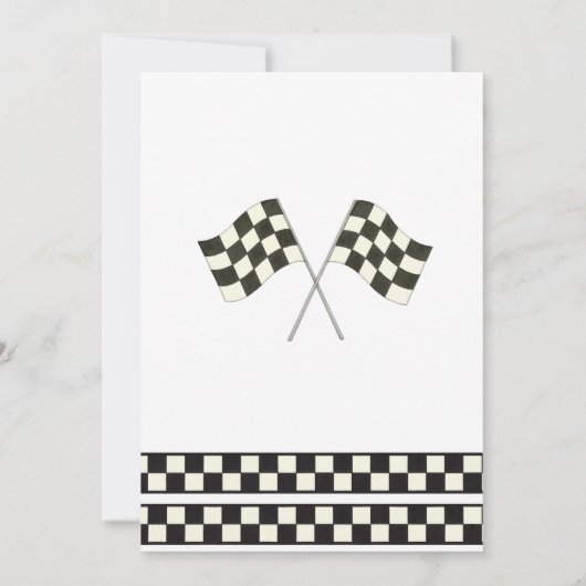 Race Car Birthday Invitation Einladung (Rückseite)
