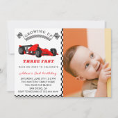 Race Car Birthday Invite – 3rd Birthday Boy Einladung (Vorderseite)