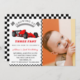 Race Car Birthday Invite – 3rd Birthday Boy Einladung