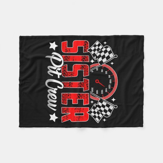 Race Car Birthday Party Racing Family Sister T Cre Fleecedecke (Vorderseite (Horizontal))